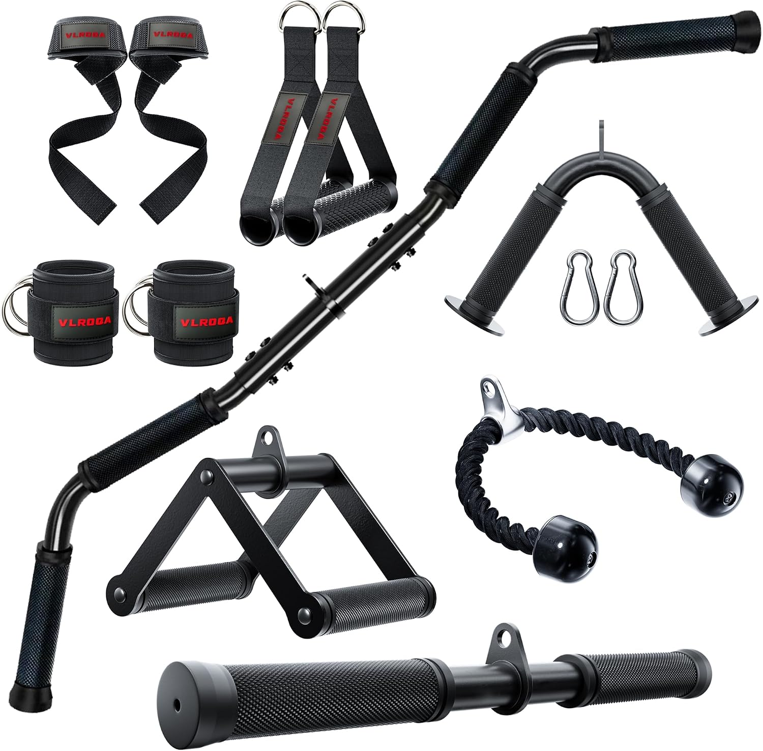 Lat Pulldown Cable - Home Gym Cable Attachments Set -