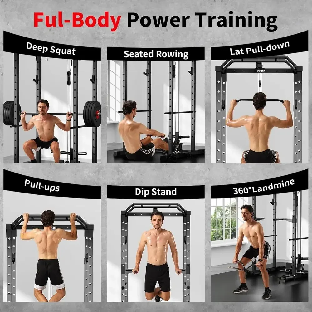2000LBS Capacity Power Rack wi - огляд і ціна Lat Pulldown Cable