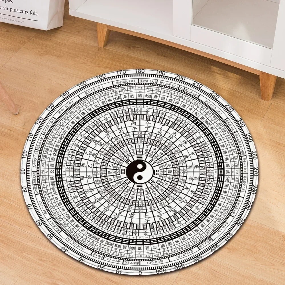 Yin Yang Taiji Round Rug Flowe - огляд і ціна Home Gym Furniture