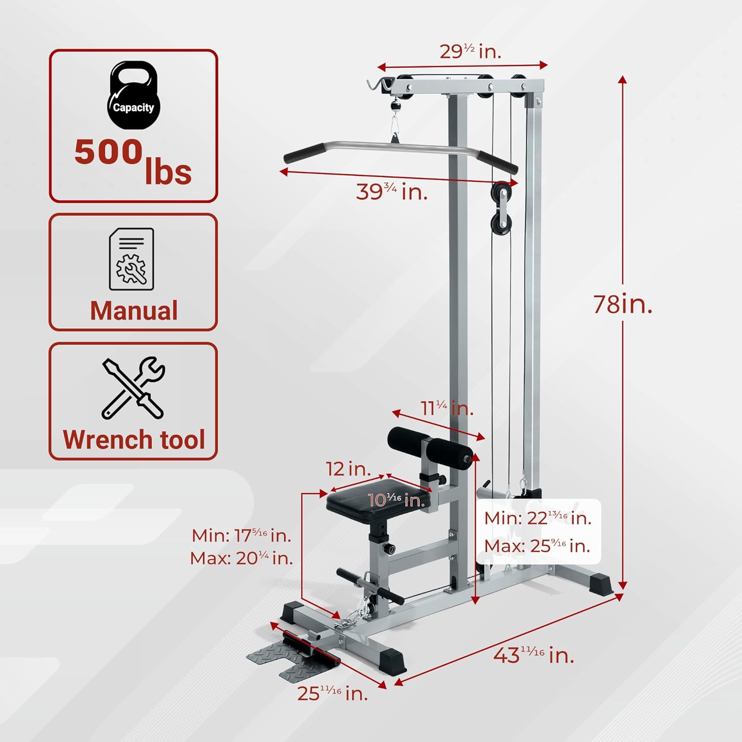 Fitness Gym, Robust Metal, Sil - огляд і ціна Lat Pulldown Cable