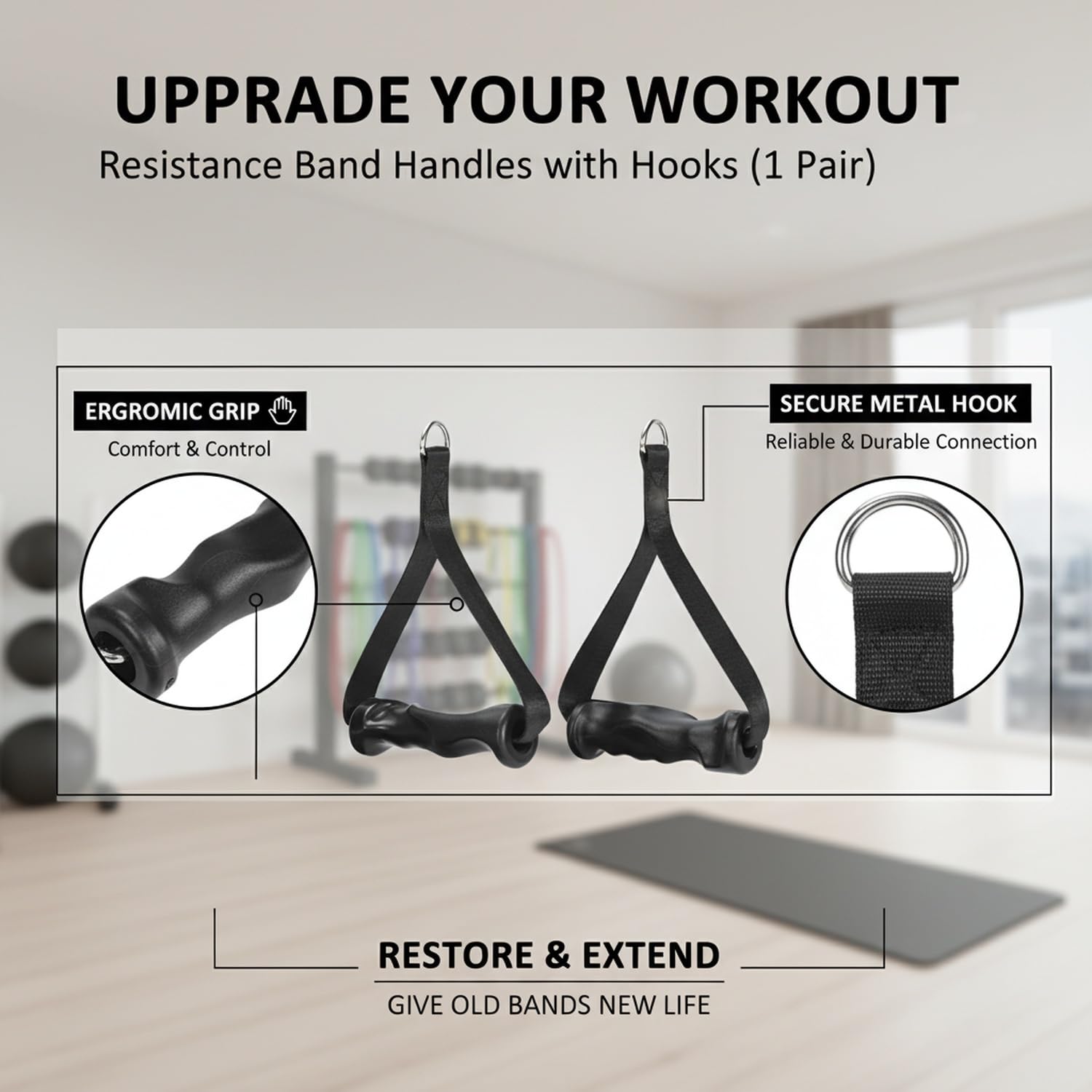 1Pair Ergonomic Exercise Handl - огляд і ціна Lat Pulldown Cable